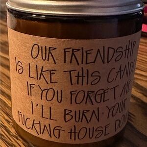 Candle with Humorous Label